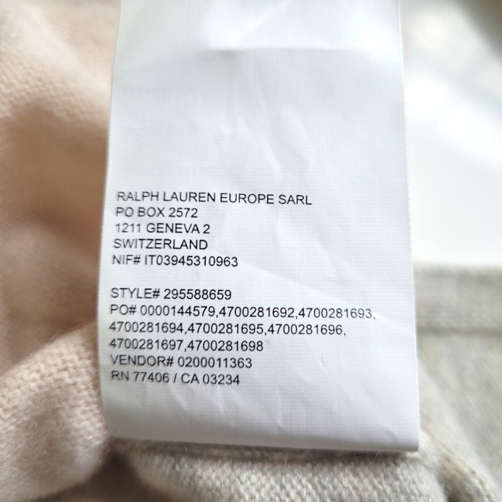 Club Monaco Cashmere Crew Neck Pullover Sweater Peach Gray Women's Small - Picture 6 of 6